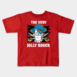The Very Jolly Roger Pirate Skull Cartoon Kids T-Shirt